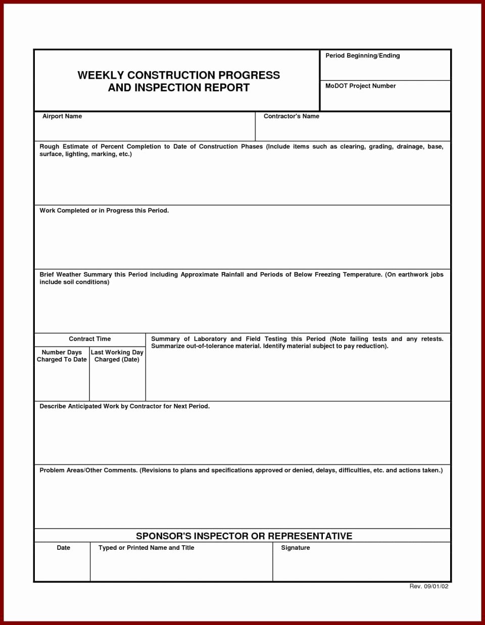 Construction Field Report Template Awesome Construction Field Report Sample Observation Template