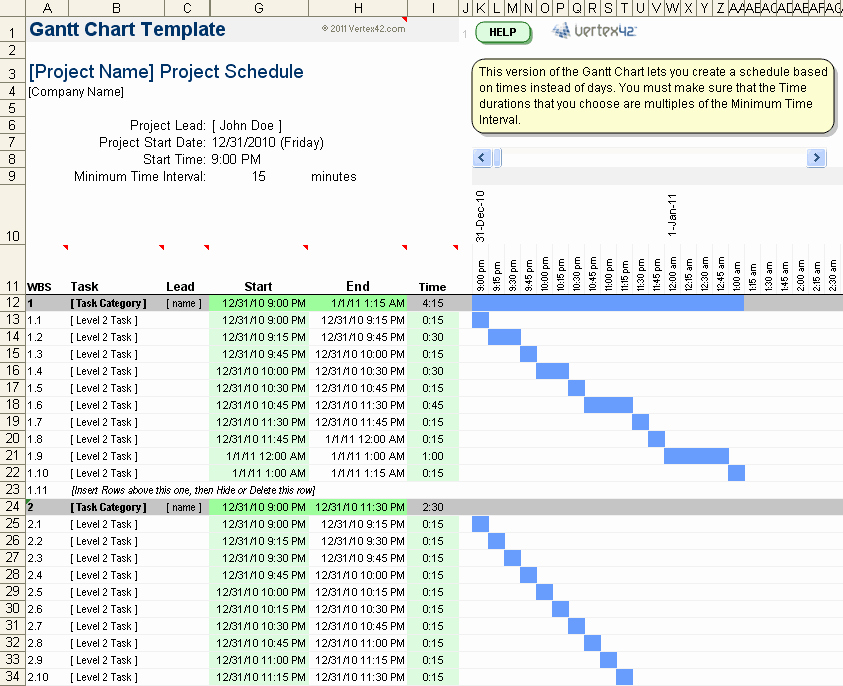 Construction Gantt Chart Excel Template Luxury Free Gantt Chart Template for Excel