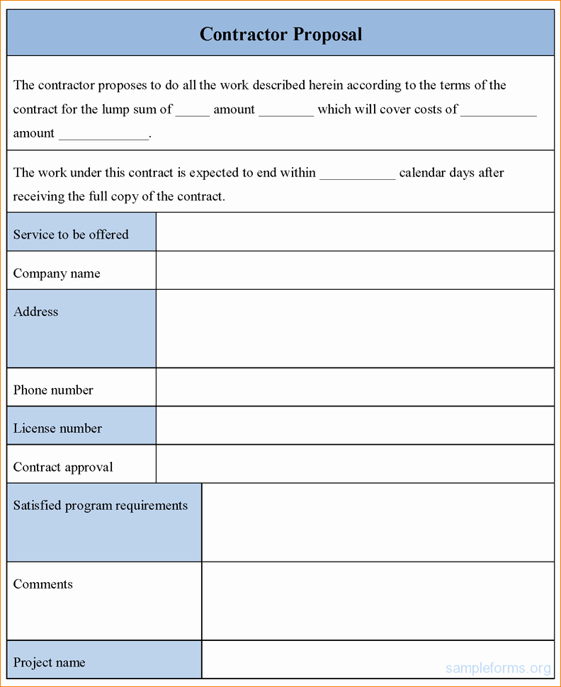 Construction Job Proposal Template New 7 Contractor Proposal Template