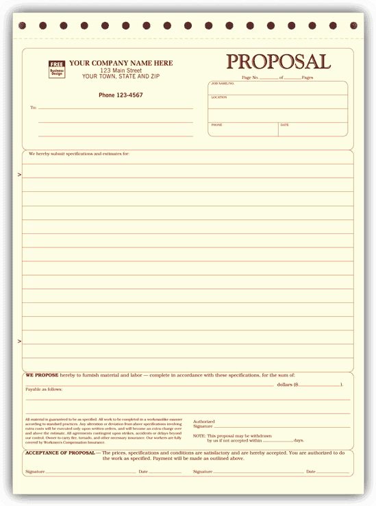 Construction Job Proposal Template New Printable Sample Construction Proposal Template form