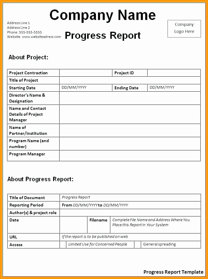 Construction Progress Report Template Best Of Daily Progress Report format Construction Log Template