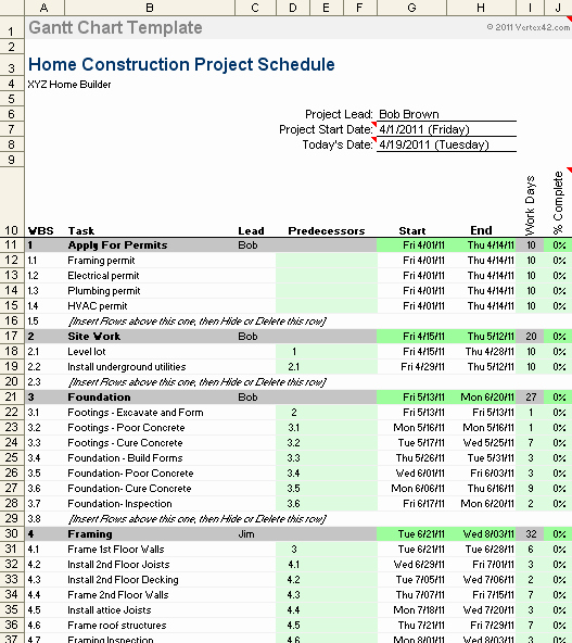 Construction Project Schedule Template Excel Beautiful Construction Schedule Template Excel Free Download