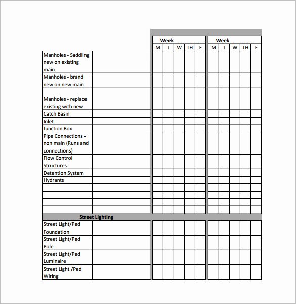 Construction Project Schedule Template Excel Unique Construction Schedule Template