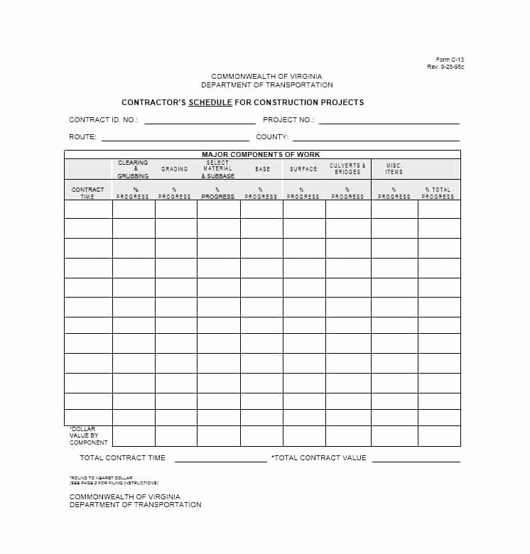 Construction Project Schedule Template New 21 Construction Schedule Templates In Word &amp; Excel