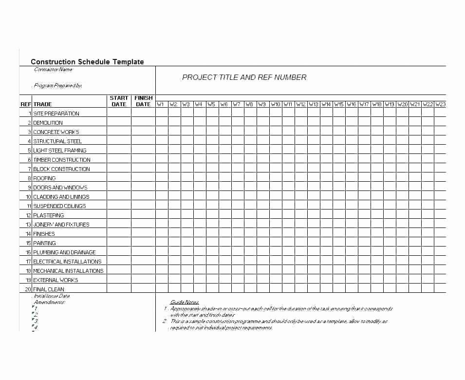 Construction Work Plan Template Awesome Building Construction Work Plan Template Schedule