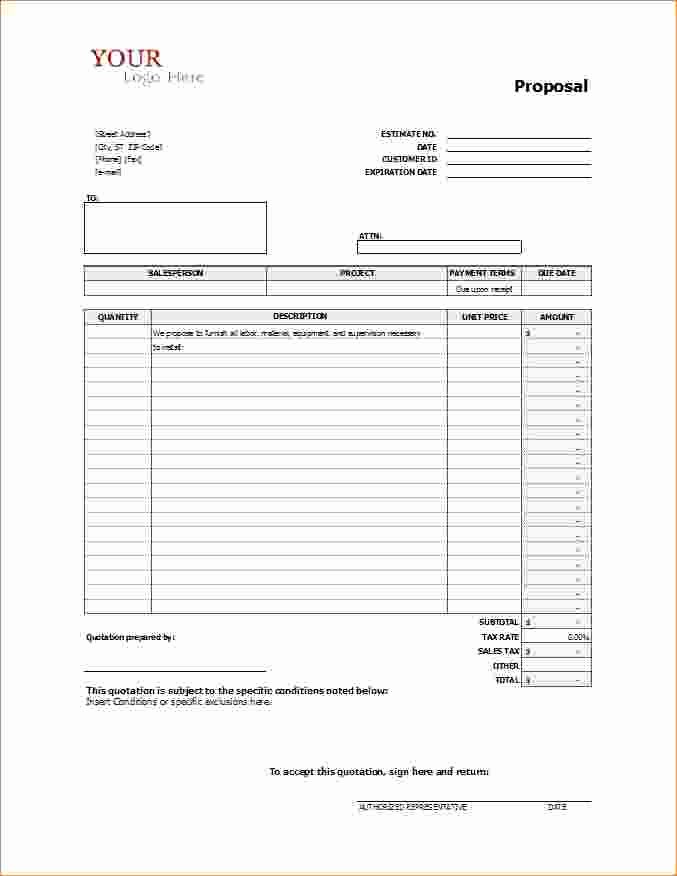 Construction Work Proposal Template Awesome 7 Construction Bid Proposal Template