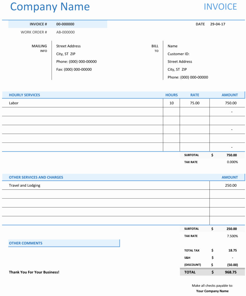 Consultant Invoice Template Excel Unique Free Download Consultant Invoice Templates Ms Excel