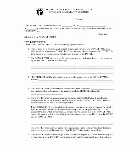 Consulting Contract Template Free Beautiful 14 Consultant Agreement Templates Word Pdf Pages