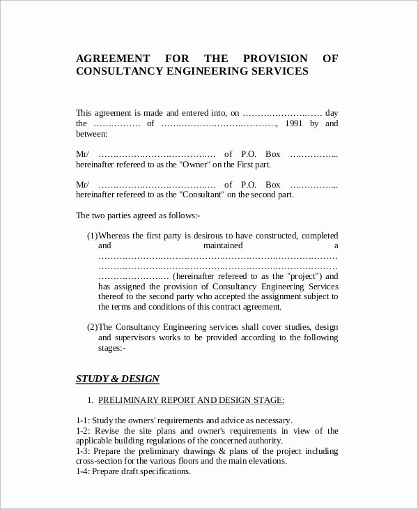Consulting Contract Template Free Best Of Sample Standard Consulting Agreement 12 Documents In