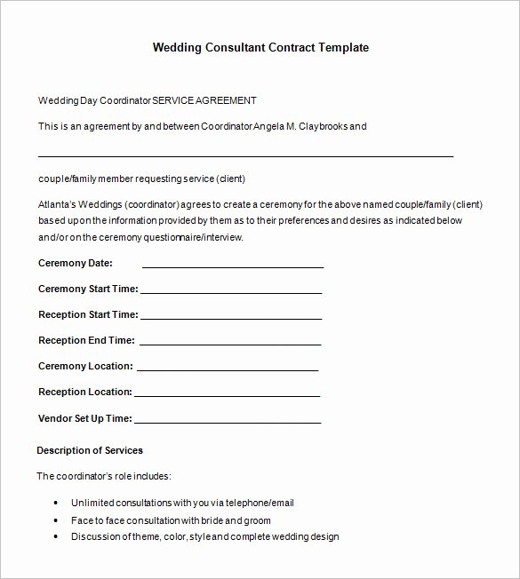 Consulting Contract Template Free Fresh 12 Consultant Contract Templates Free Word Pdf