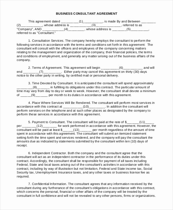 Consulting Contract Template Free Inspirational 17 Consulting Agreement Templates Word Docs