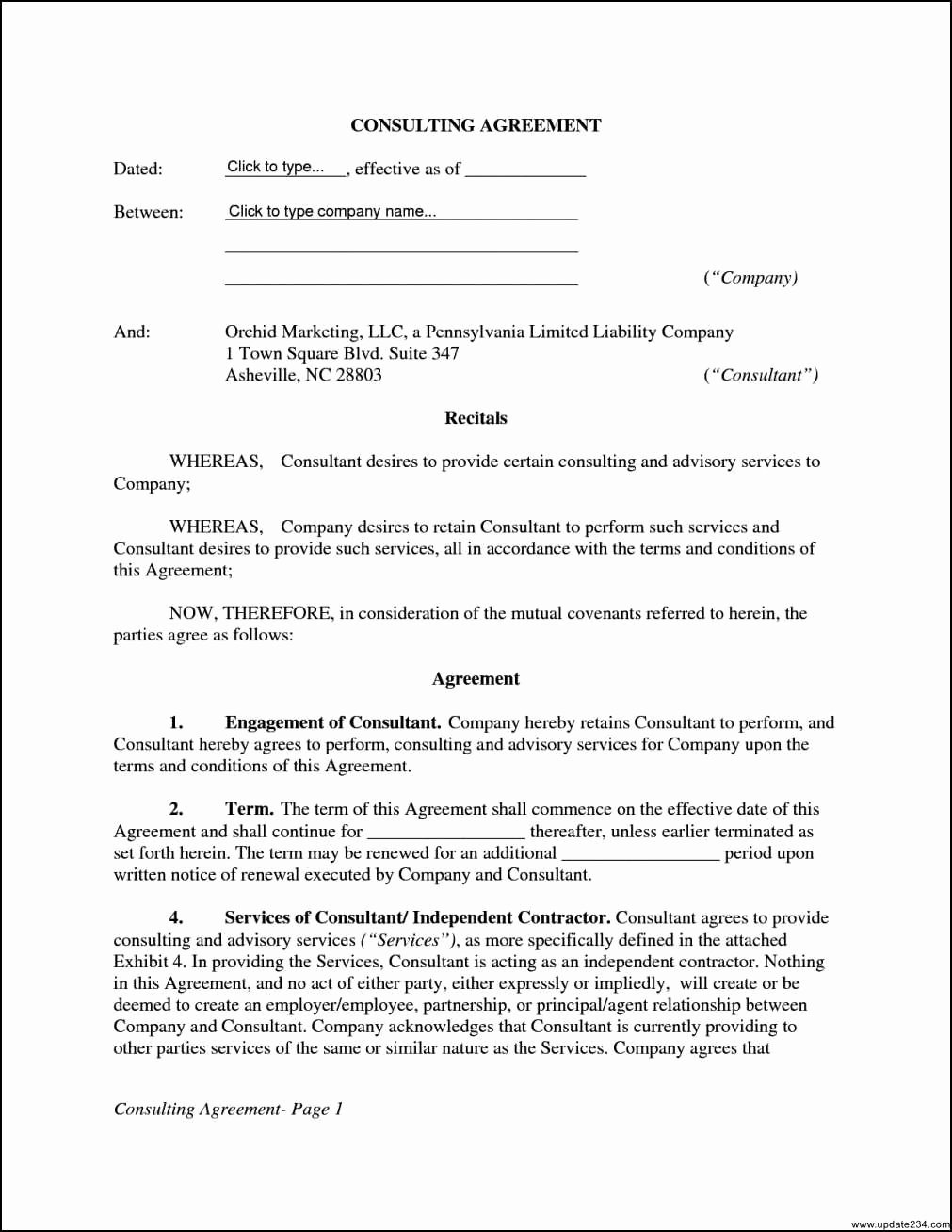 Consulting Contract Template Free Inspirational 34 Last Consultancy Agreement Letter Di D6961