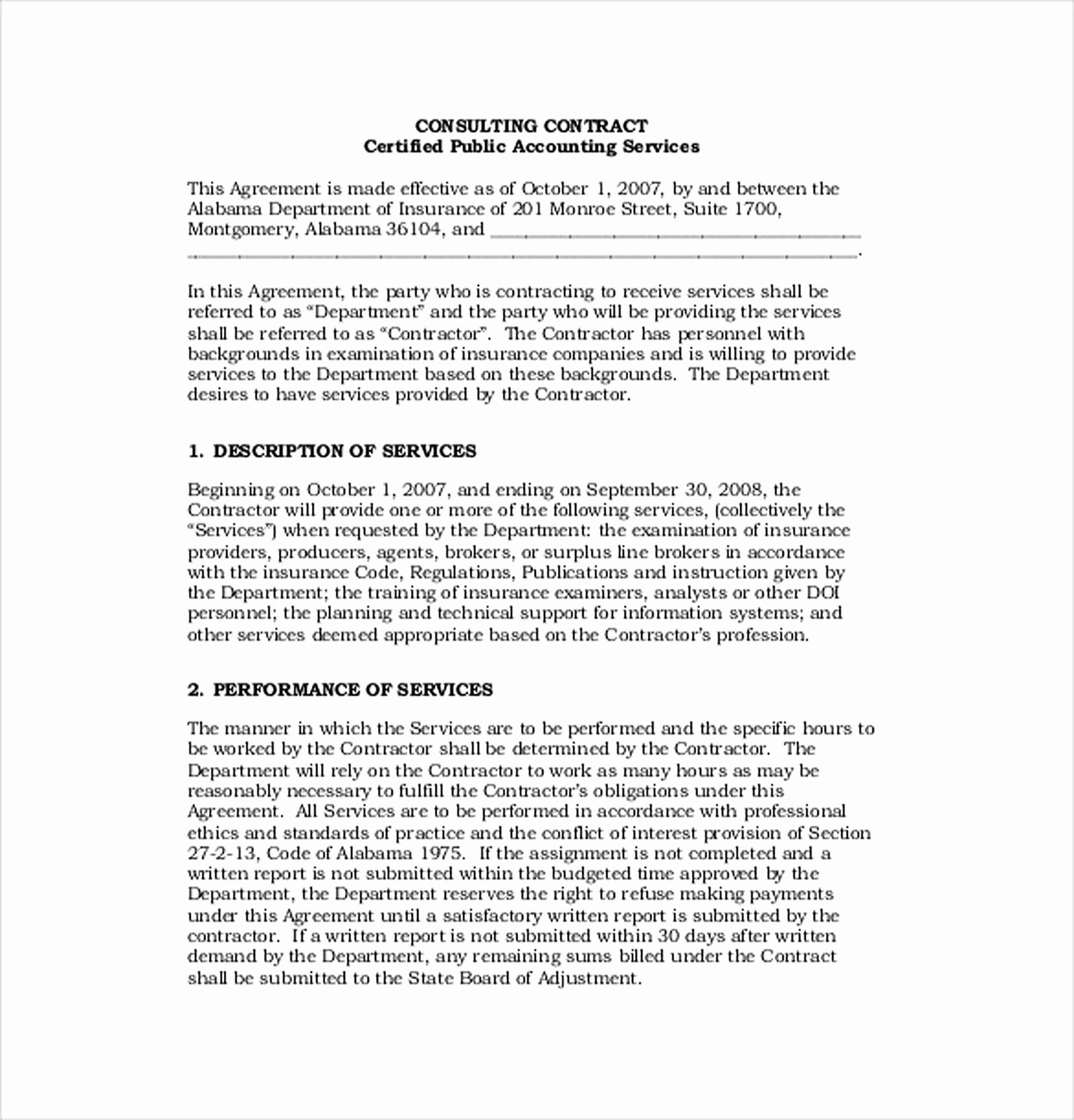 Consulting Contract Template Free Luxury Free Consulting Contract Agreement Template 9