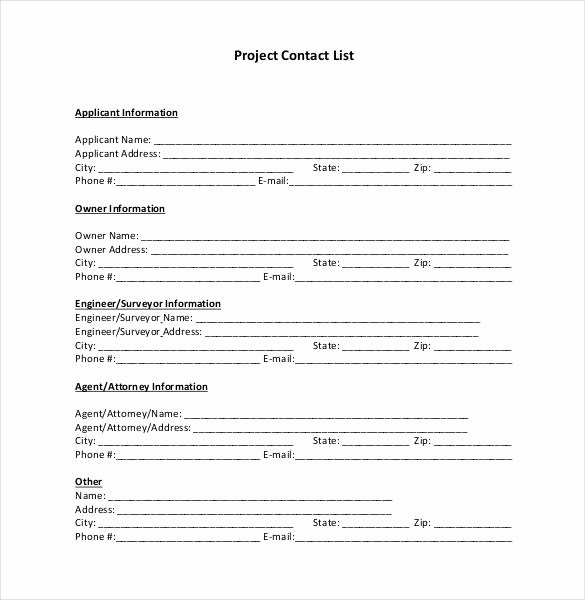 Contact List Template Pdf Best Of Contact List Template 10 Free Word Excel Pdf format