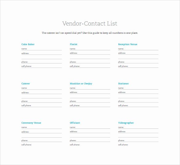 Contact List Template Pdf Lovely 13 Contact List Templates – Pdf Word