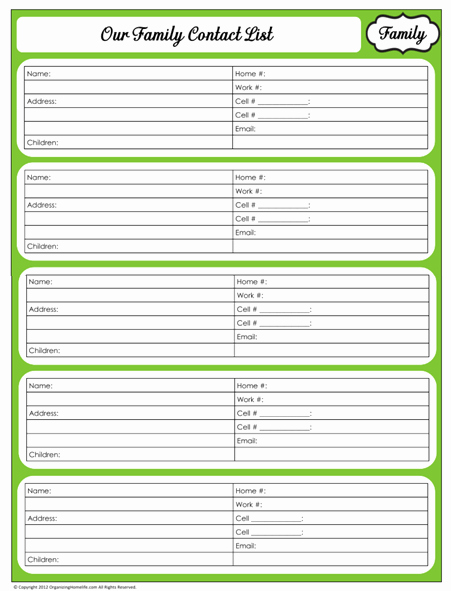 Contact List Template Pdf New 24 Free Contact List Templates In Word Excel Pdf