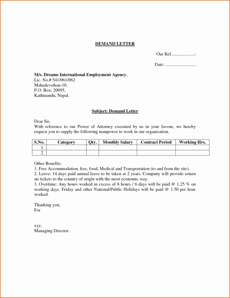 Contract for Money Owed Template Best Of Sample Demand Letter for Money Owed All About Sample