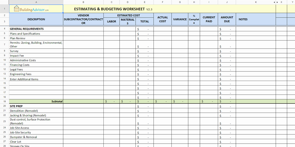 Contractor Estimate Template Excel Beautiful Every Free Estimate Template You Need the 14 Best