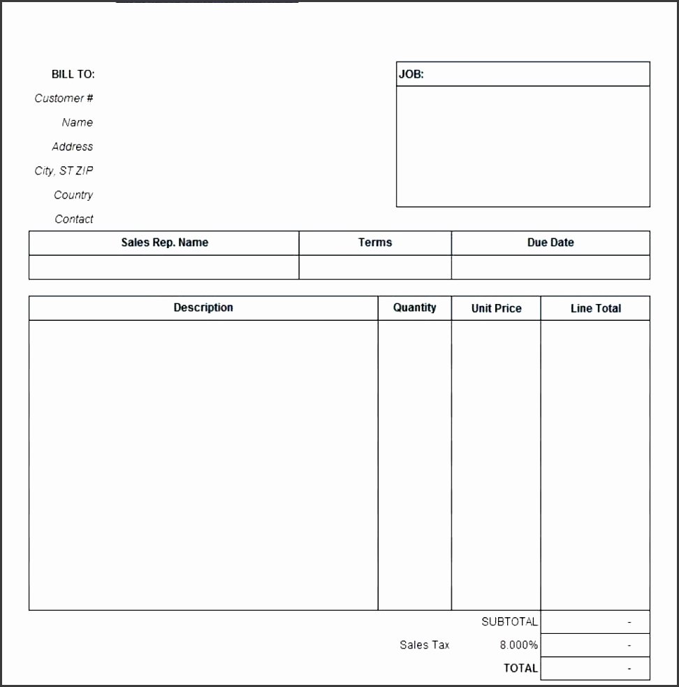 Contractor Invoice Template Excel New 5 Free Contractor Invoice Template In Excel
