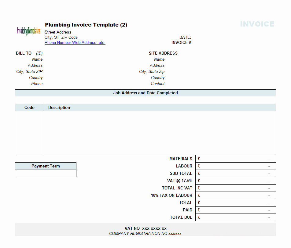 Contractor Invoice Template Free New Contractor Invoice Templates Free 20 Results Found