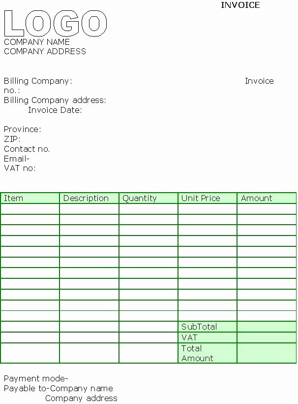 Contractor Invoice Template Word Awesome Contractor Invoice Template Uk