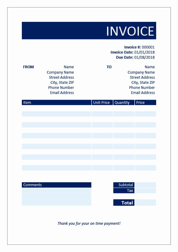 Contractor Invoice Template Word Best Of Free Invoice Templates