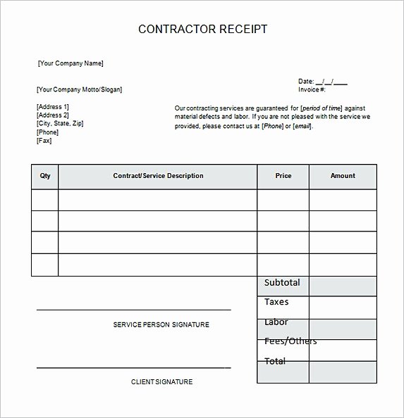 Contractor Invoice Template Word Elegant Contractor Invoice Template for Effective Invoicing Procedures