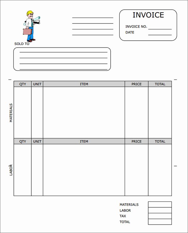 Contractor Invoice Template Word New Sample Contractor Invoice Templates 14 Free Documents