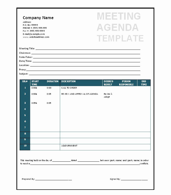 Corporate Meeting Minutes Template Word New 46 Effective Meeting Agenda Templates Template Lab