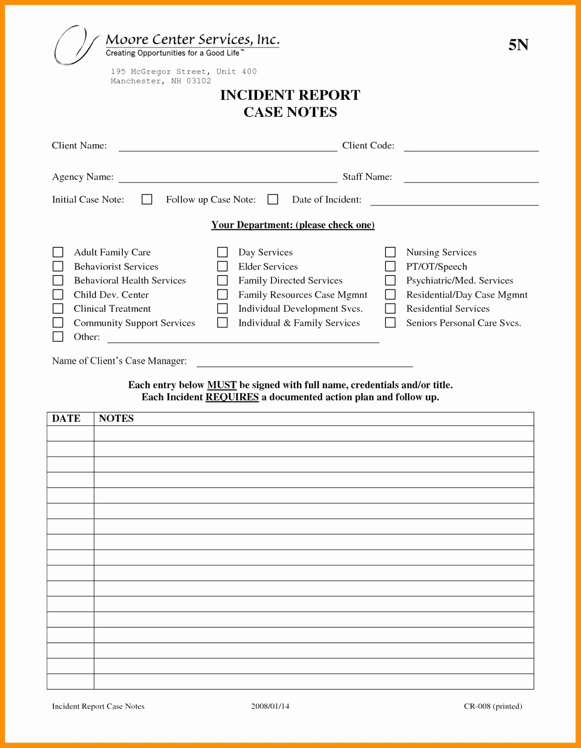 Counseling Case Note Template Awesome Template Counseling Progress Note Template