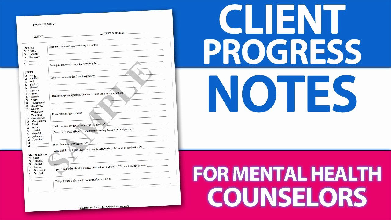 Counseling Case Note Template Inspirational Easy Client Progress Note Template Tip for Mental Health