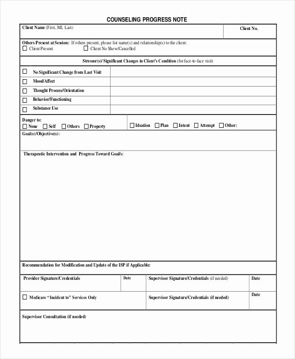 Counseling Case Notes Template Lovely 21 Note Template