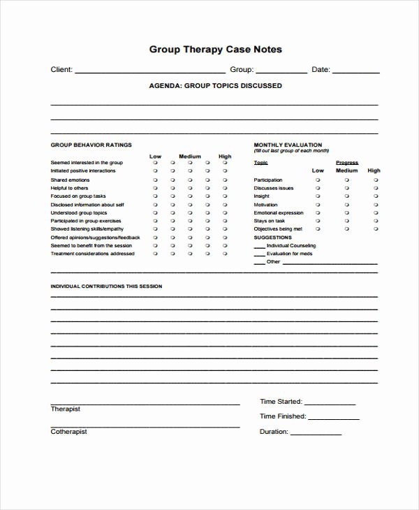 Counseling Progress Note Template Inspirational therapy Note Templates 6 Free Word Pdf format Download