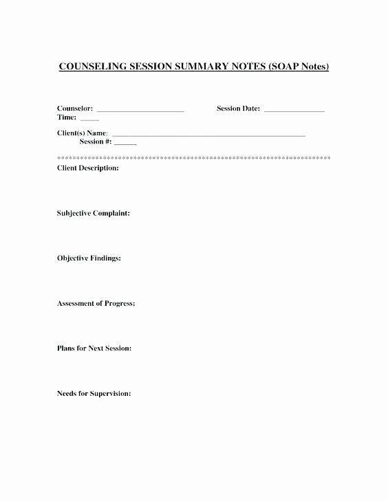 Counseling Session Notes Template Best Of Download Our Sample Psychiatric Progress Note Template