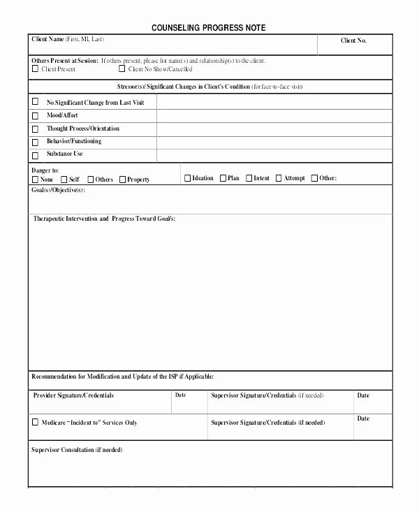 Counseling Session Notes Template Elegant Counseling Notes Template Sample Daily Note 9 Free