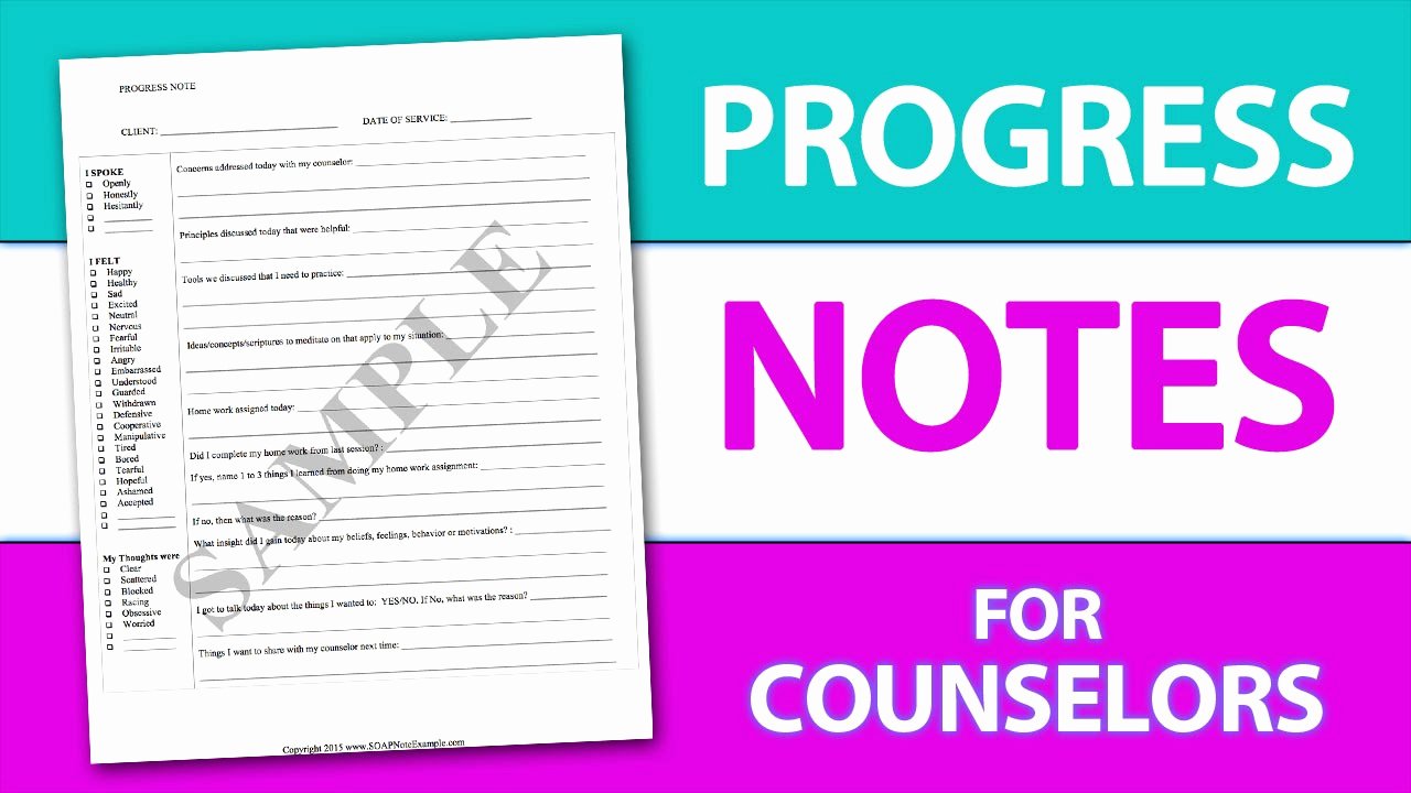 Counseling Session Notes Template Fresh Write Progress Notes the Easy Way Using A Progress Note