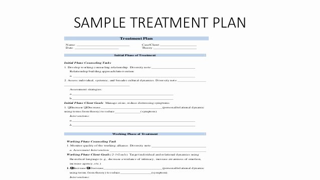 Counseling Treatment Plan Template Fresh S M H Treatment Planning