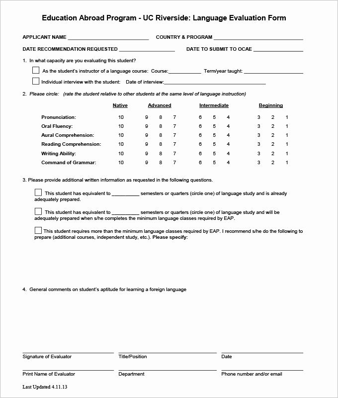 Course Evaluation form Template New 11 Sample Hr Evaluation forms &amp; Examples Pdf Doc Psd