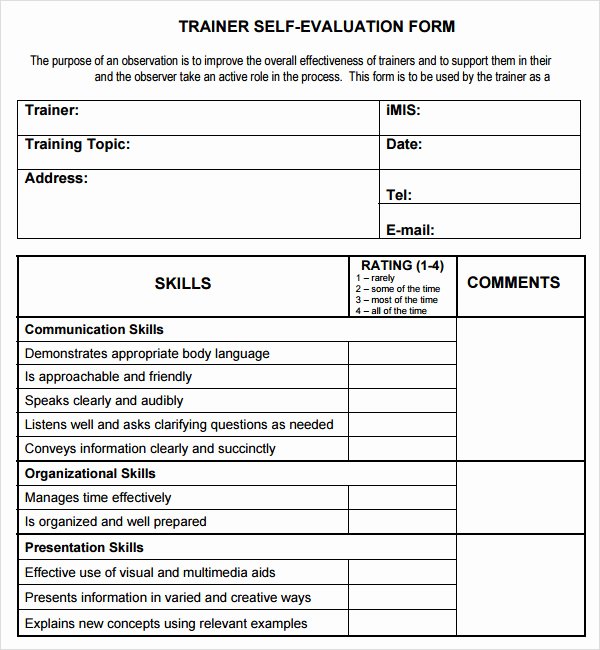 Course Evaluation form Template New Training Evaluation form 17 Download Free Documents In