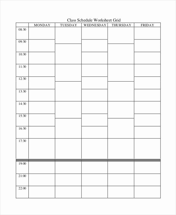 Course Schedule Planner Template Fresh Schedule Planner Template 14 Free Word Excel Pdf