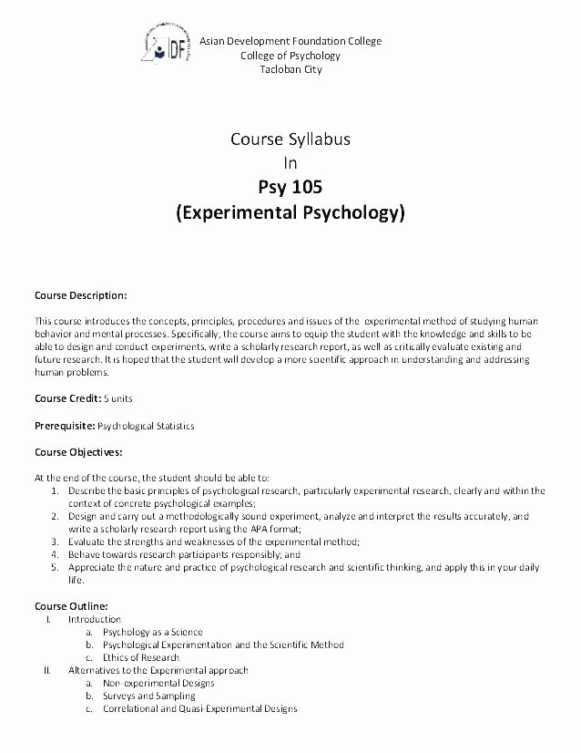 Course Syllabus Template for Teachers New Class Syllabus Template Middle School Lovely High Course