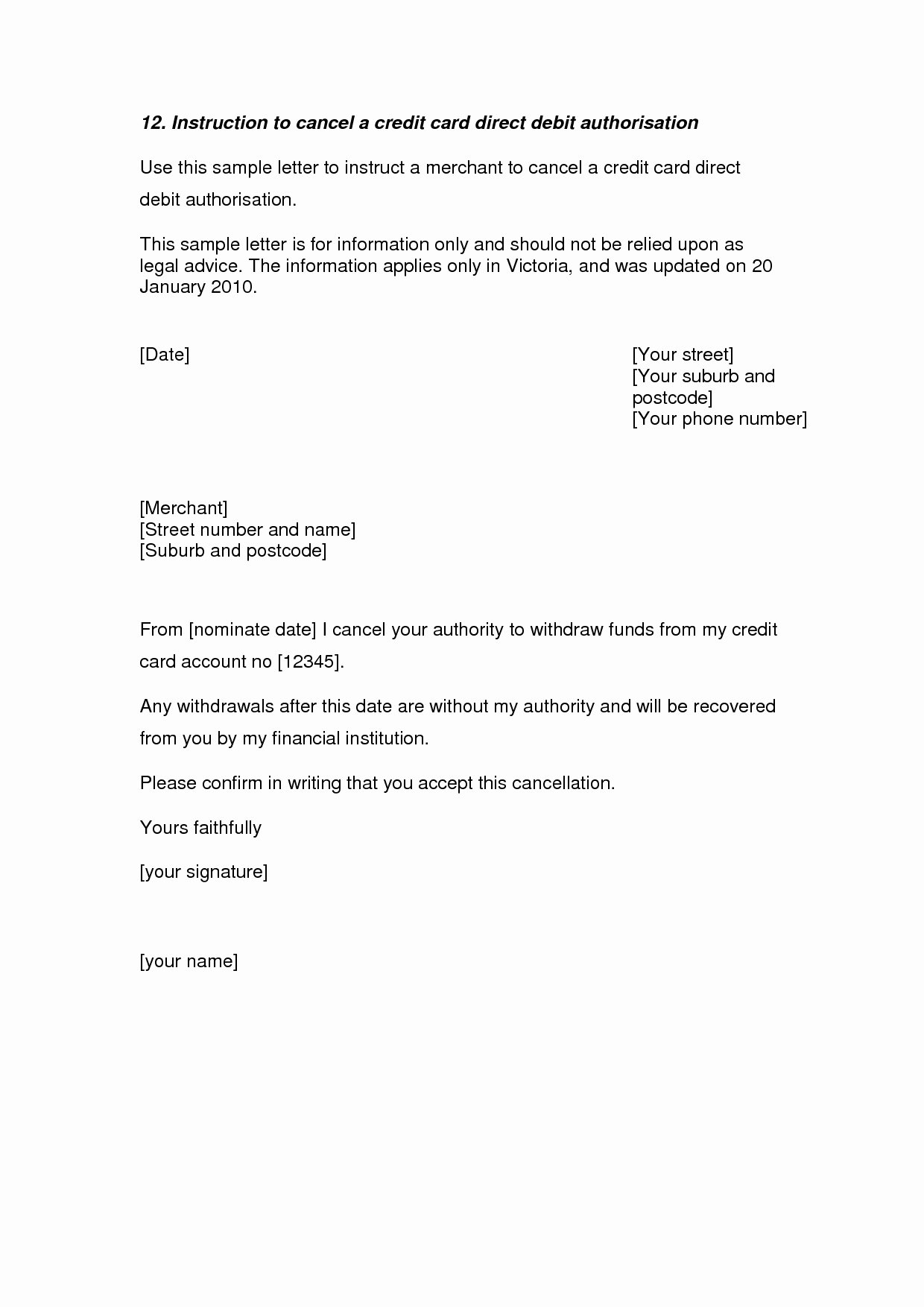 Credit Card Authorization Letter Template Elegant Authorization Letter format for Credit Card