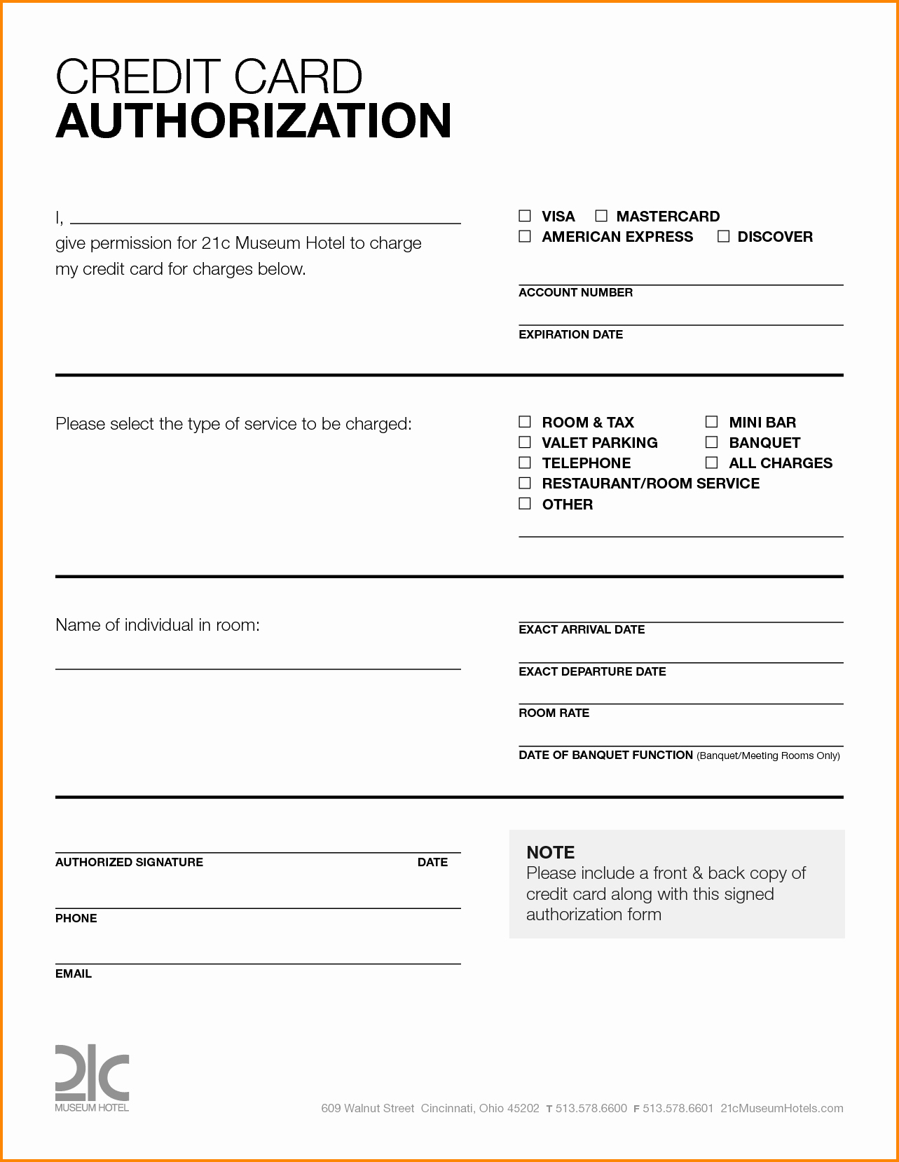 Credit Card Authorization Letter Template Lovely Free Sample Authorization form Template
