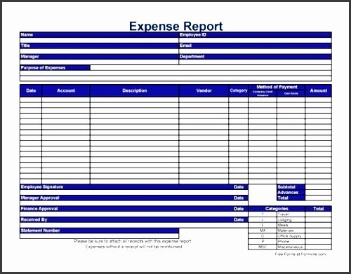 Credit Card Expense Report Template Fresh 6 Pany Expense Report Template Sampletemplatess