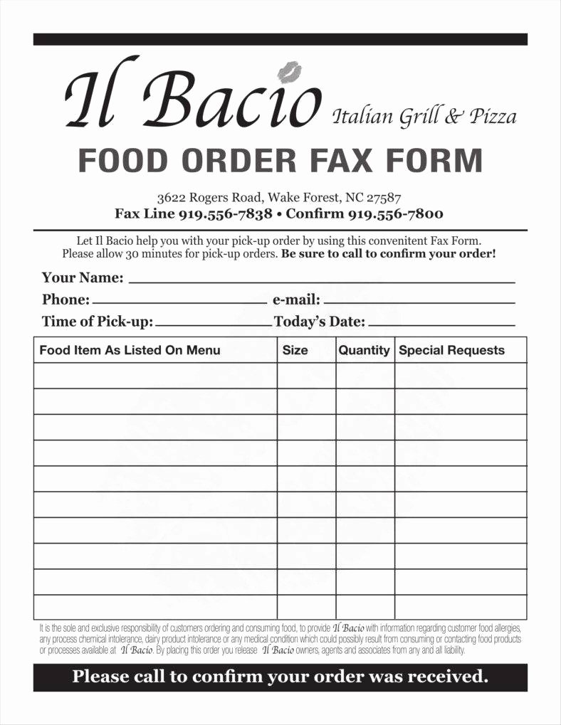 Custom order form Template Best Of 9 Food order form Templates Free Samples Examples