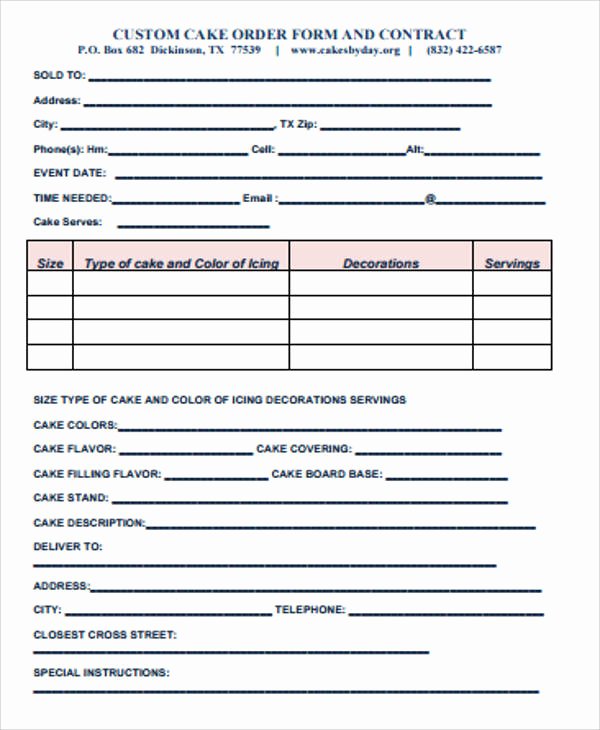 Custom order forms Template Awesome 12 Sample Custom order forms