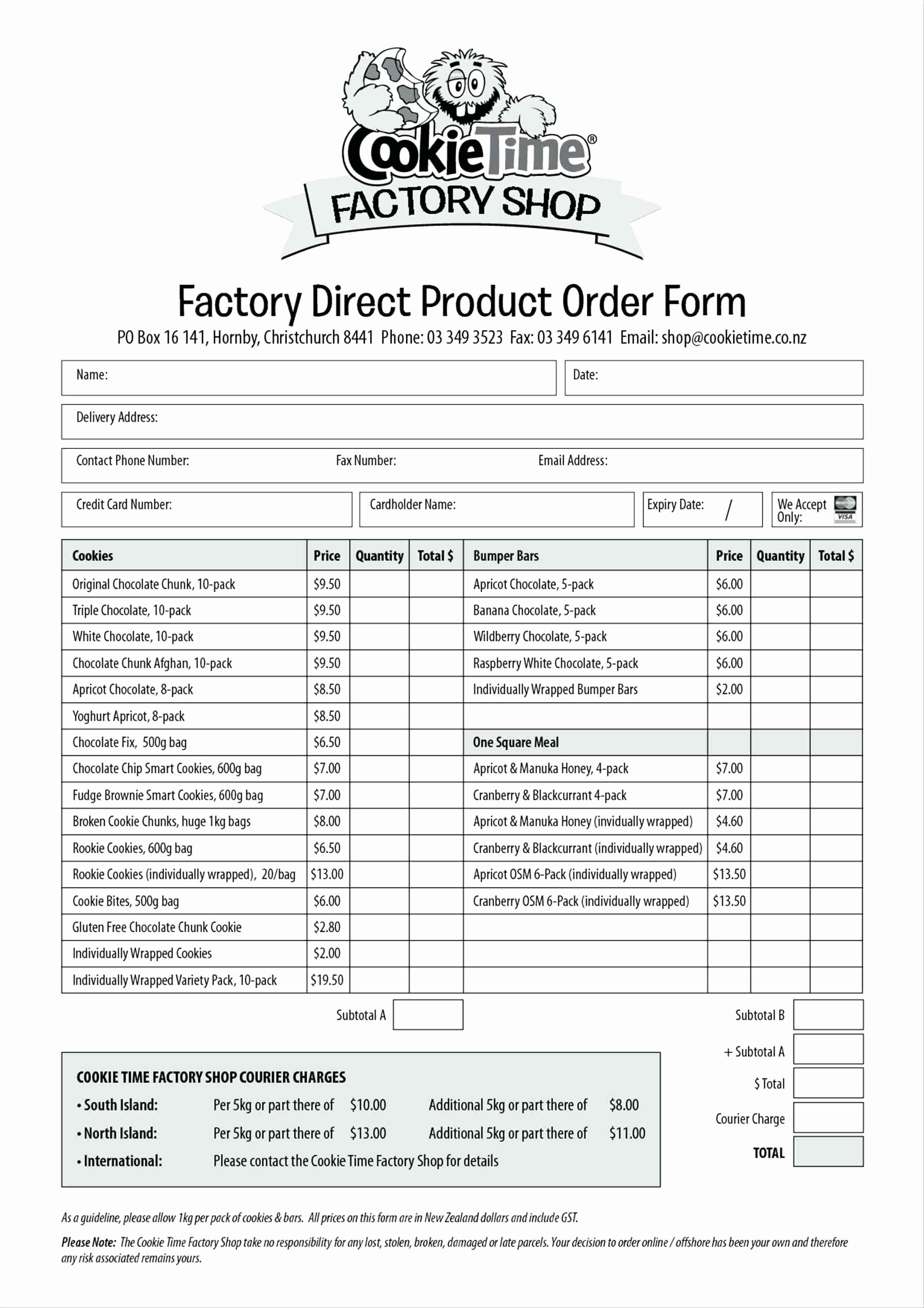 Custom order forms Template Awesome Template Product order form Template