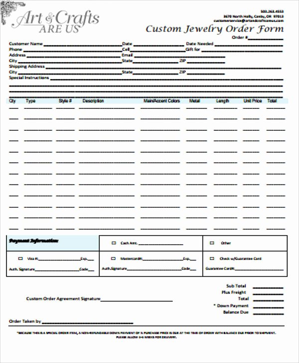 Custom order forms Template Inspirational 12 Sample Custom order forms