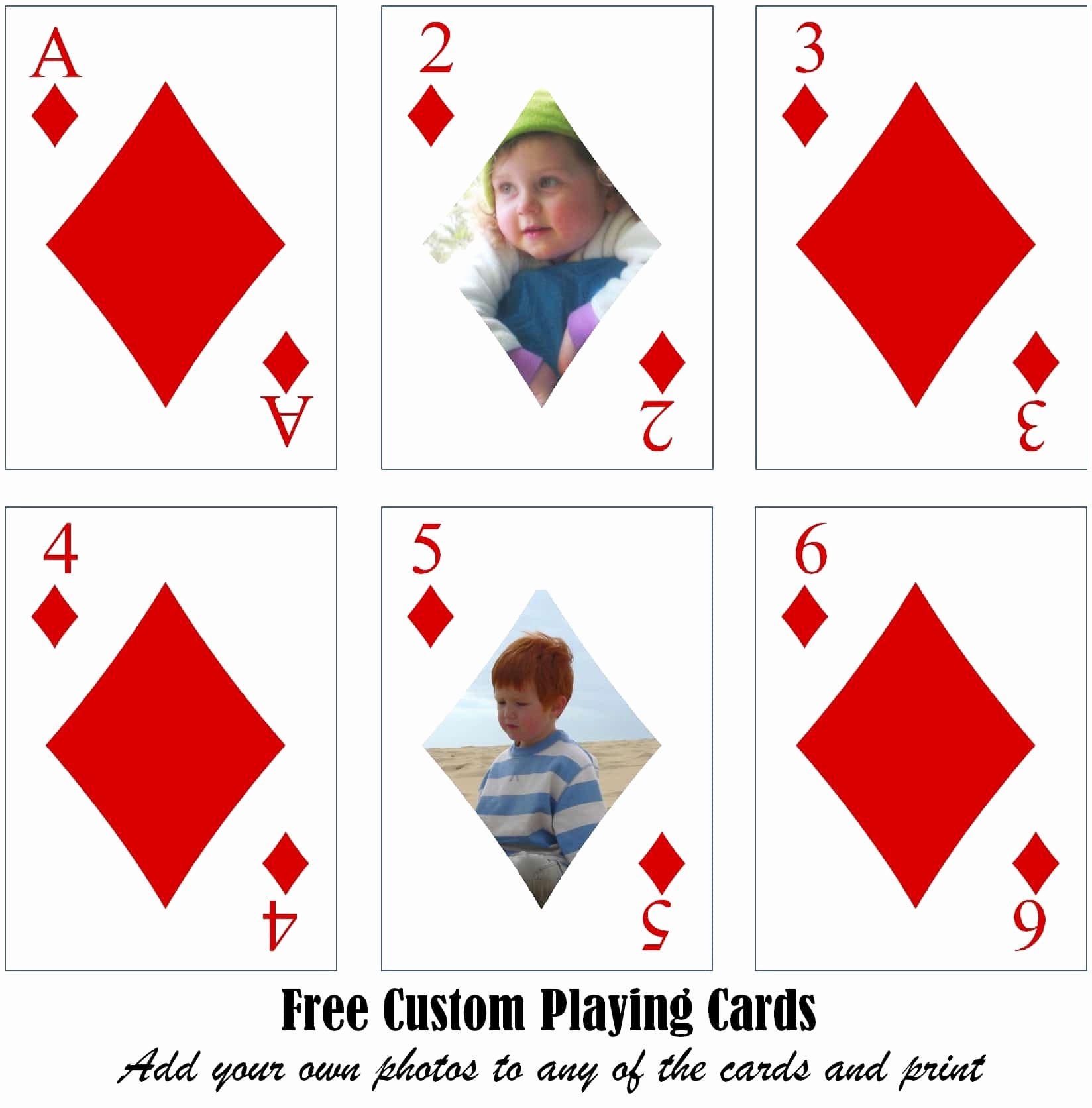 Custom Playing Card Template Awesome Free Printable Custom Playing Cards