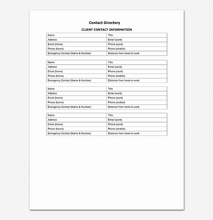 Customer Contact List Template Best Of Client List Template 17 In Word Excel &amp; Pdf